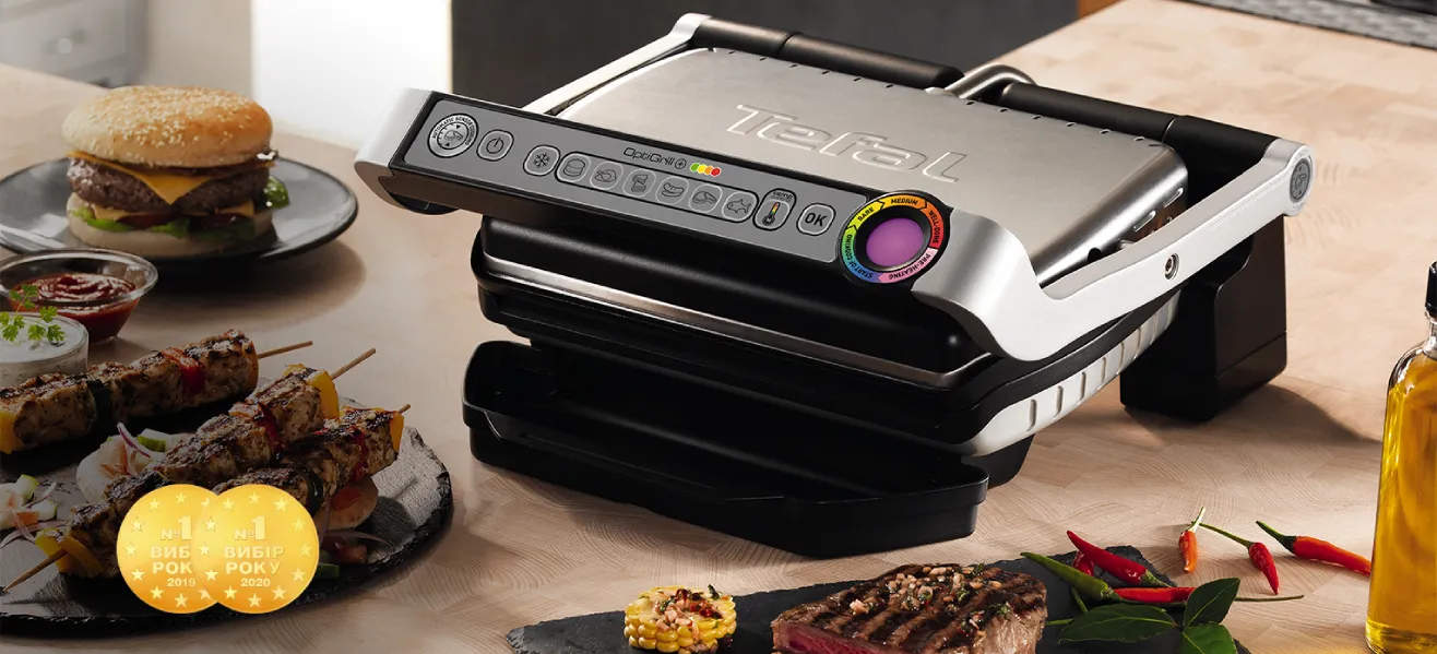 Фото Гриль-барбекю електричний Tefal OptiGrill+ GC 716 - 1