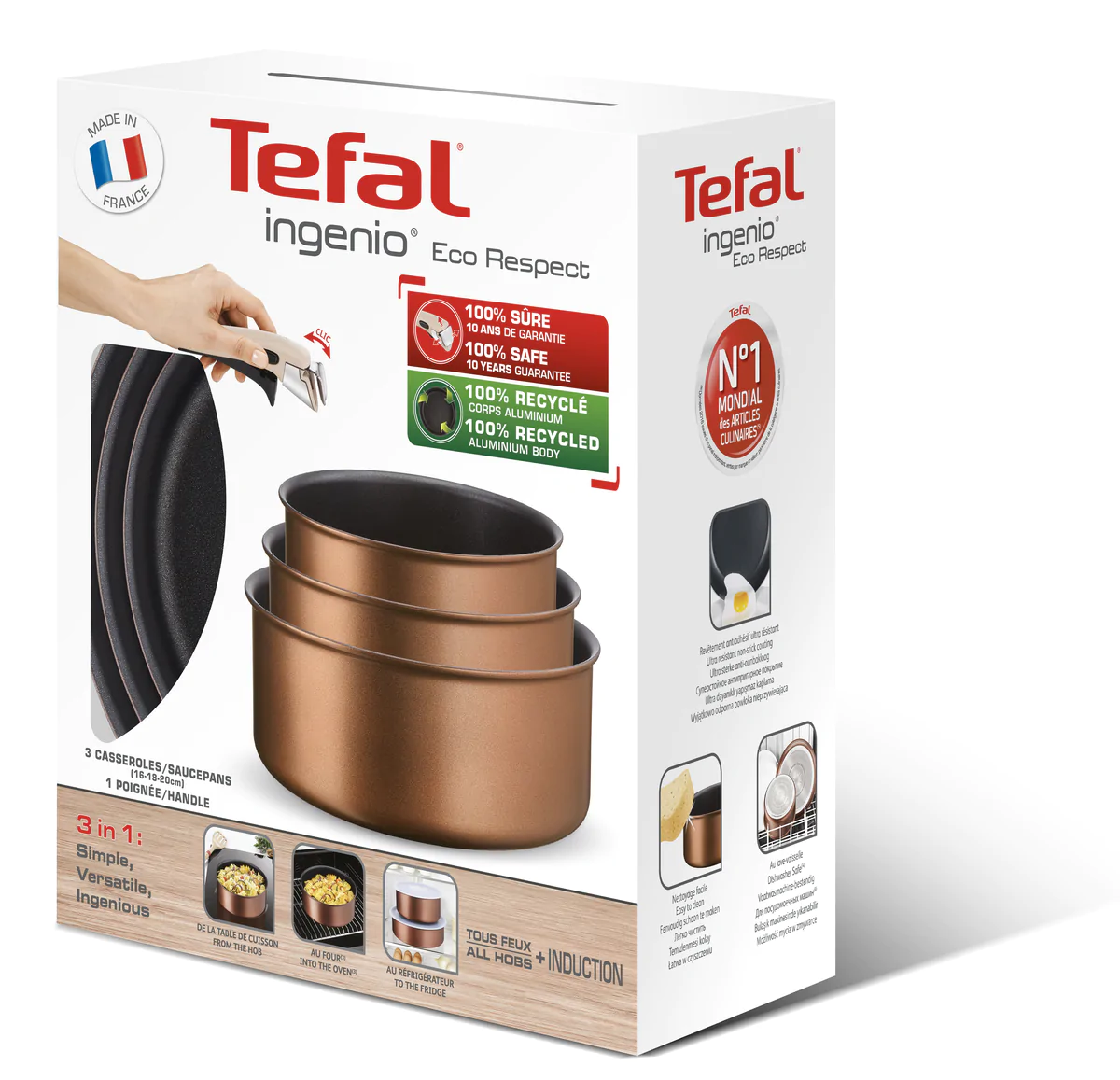 Набор посуды из 4 предметов Tefal Ingenio Eco Respect L6759003