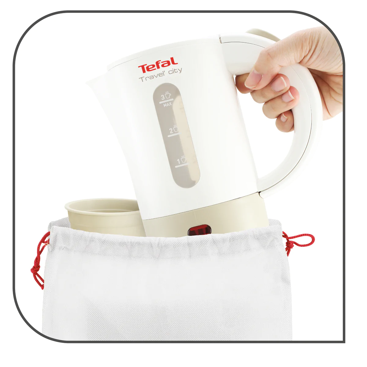 Електрочайник пластиковий Tefal TRAVEL'CITY KO120130