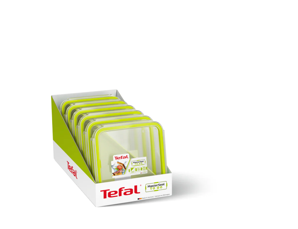 Бранч-бокс для сендвічів Tefal MasterSeal Clip&Go квадратний 0,8 л K3100812