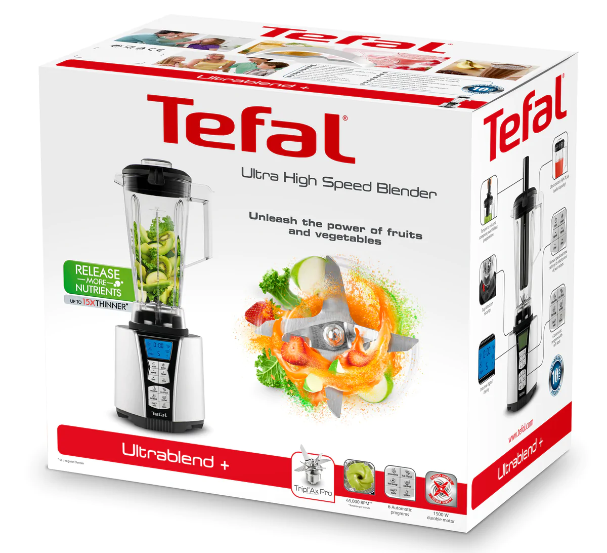 Високошвидкісний стаціонарний блендер Tefal ULTRABLEND+ BL936 E38