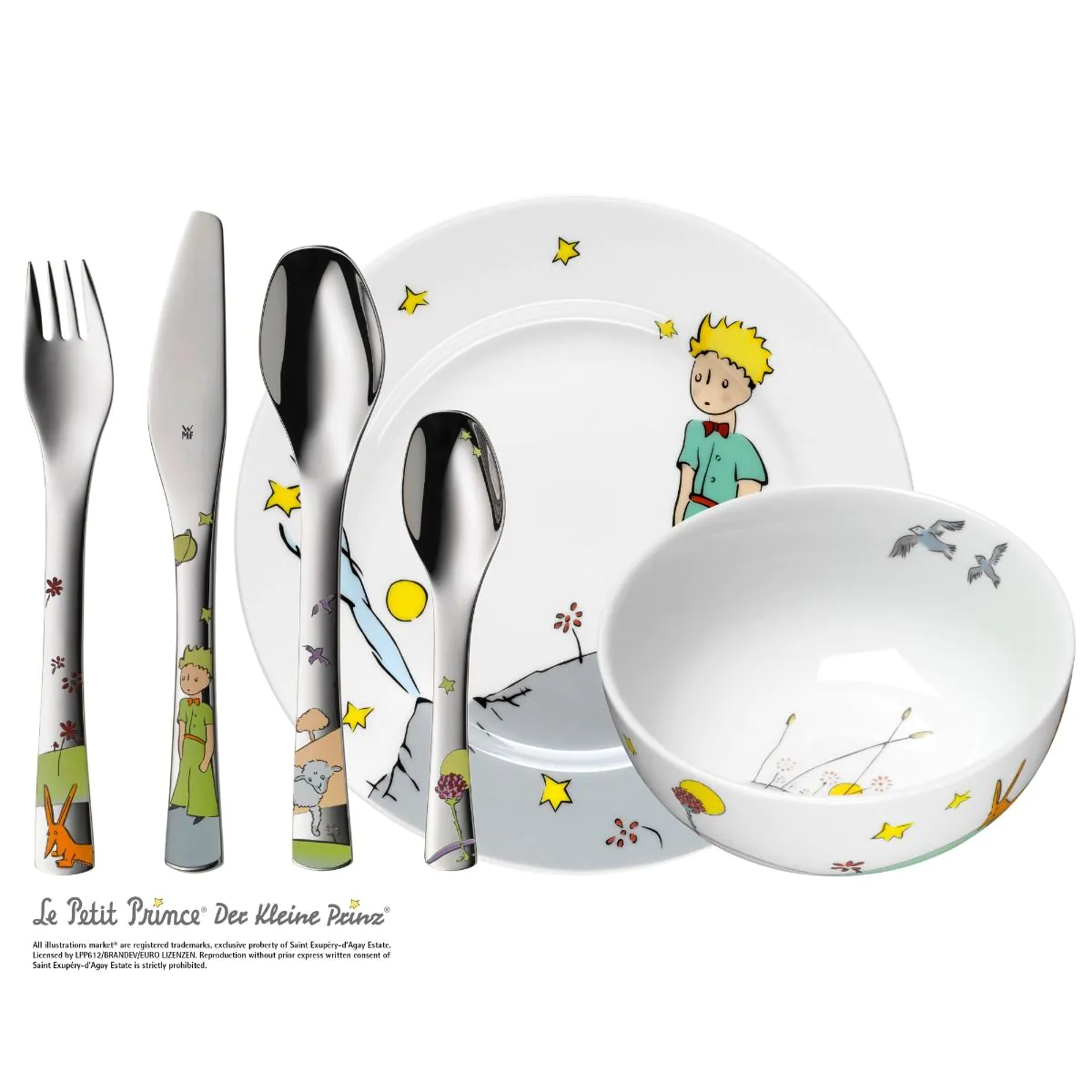 Дитячий набір столових приборів WMF The Little Prince 6 предметів 1294059964 (12.9405.9964)