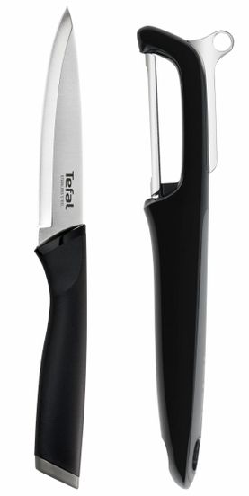 Набір з двох предметів Tefal Essential: ніж універсальний 12 см + овочечистка K2219255 Набір з двох предметів Tefal Essential: ніж універсальний 12 см + овочечистка K2219255