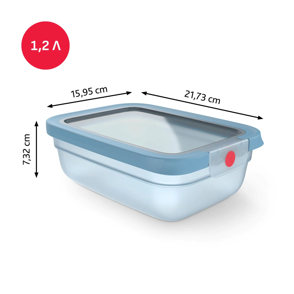 Контейнер прямокутний Tefal oneClick 1.2 л N1210710