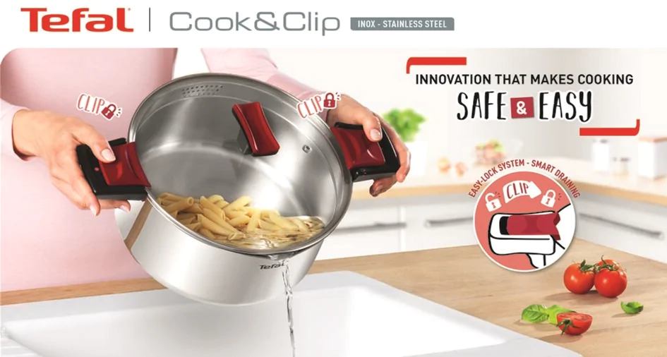 Набір посуду Tefal Cook&Clip 10 предметів G723SA74