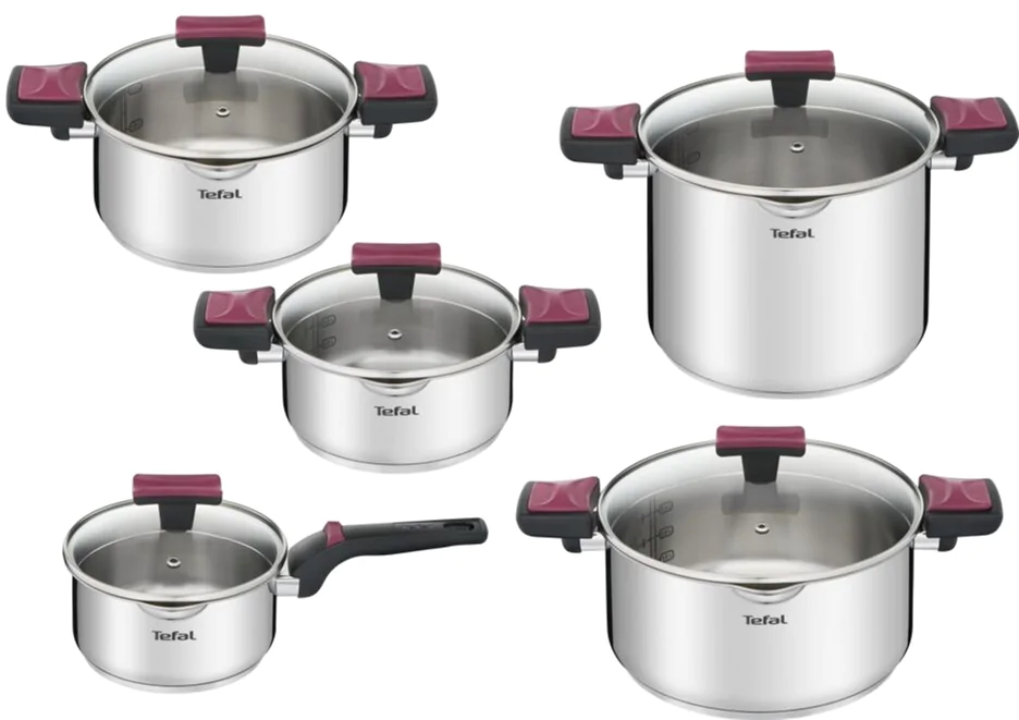 Набір посуду Tefal Cook&Clip 10 предметів G723SA74