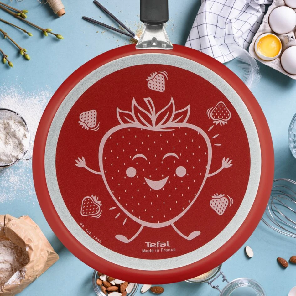 Сковорода для млинців з лопаткою Tefal Fruits полуниця 28 см B4391102