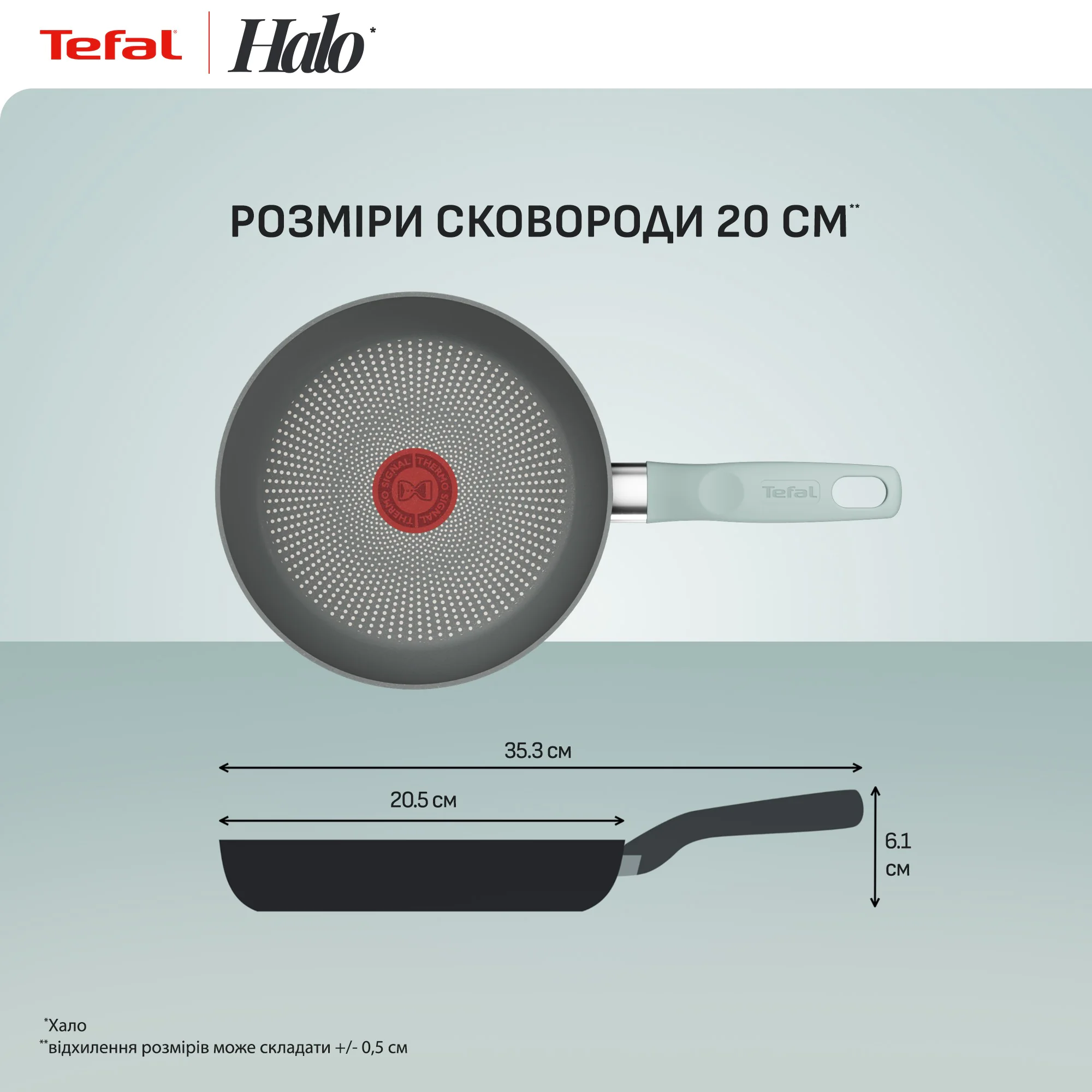 Сковорода Tefal Halo Eucalyptus 20 см G0160202