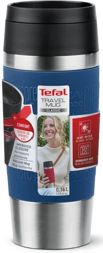 Термочашка 360 мл Tefal Travel Mug Classic, Синій N2020310