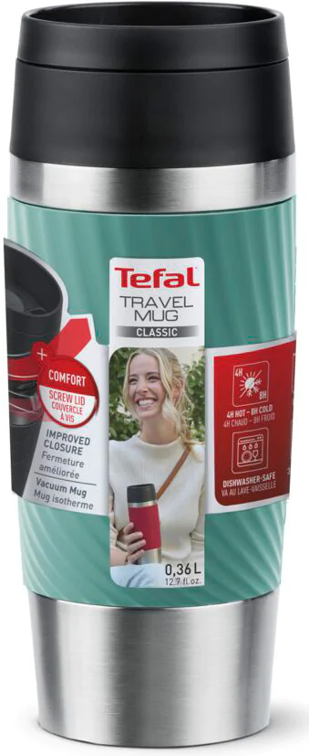 Термочашка 360 мл Tefal Travel Mug Classic Twist, Зелений N2024310