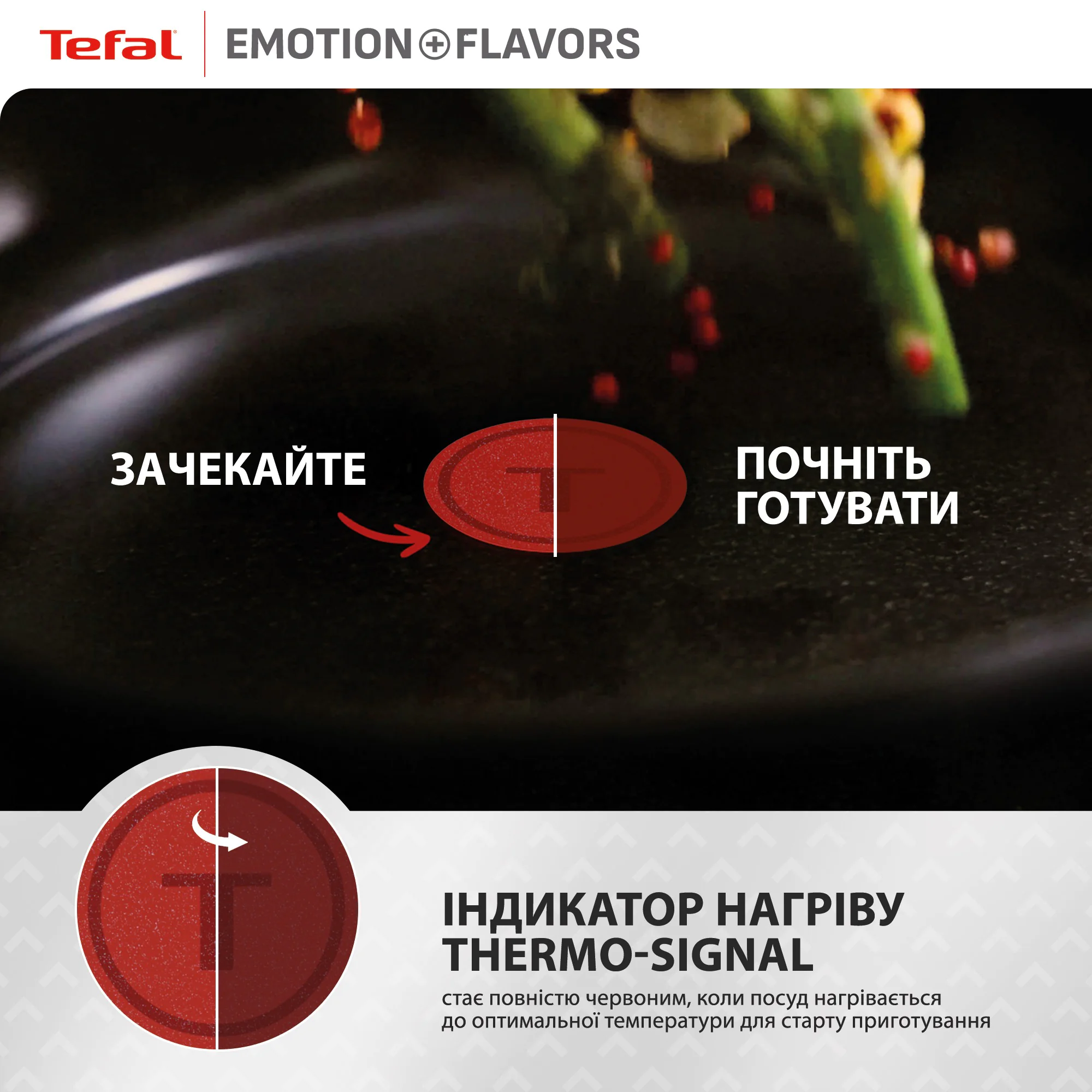 Сковорода Tefal Emotion+ Flavors 28 см G7600645