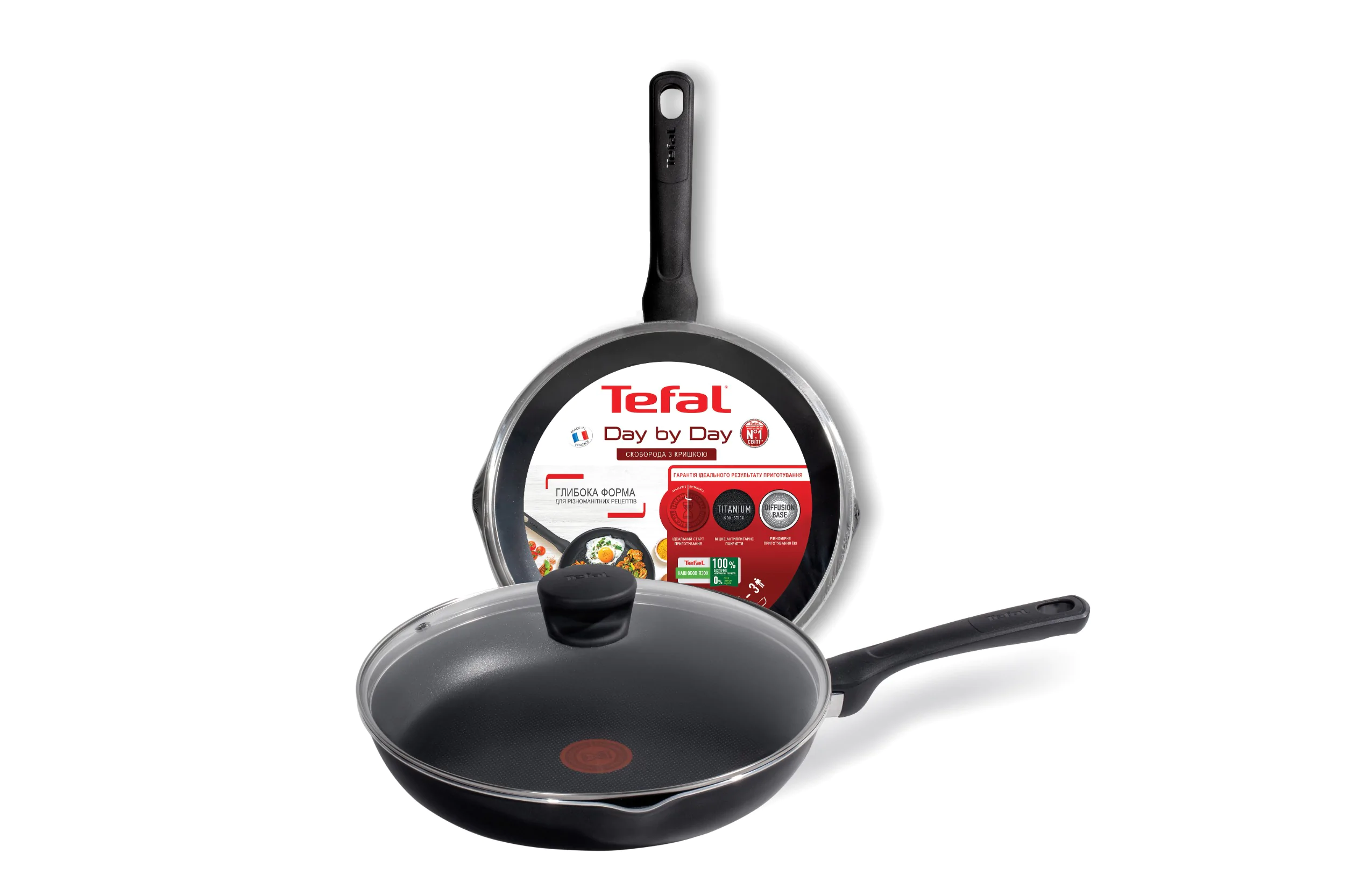 Сковорода Tefal Day by Day 24 см з кришкою B5580SET