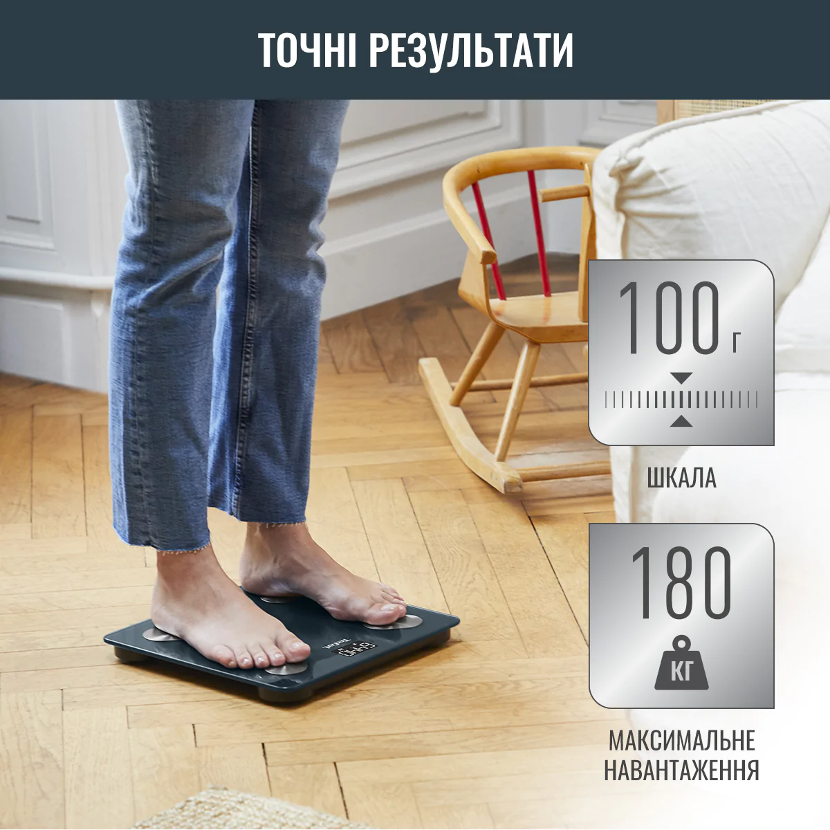 Ваги підлогові Tefal GOODVIBES LIFE + BM9620S1