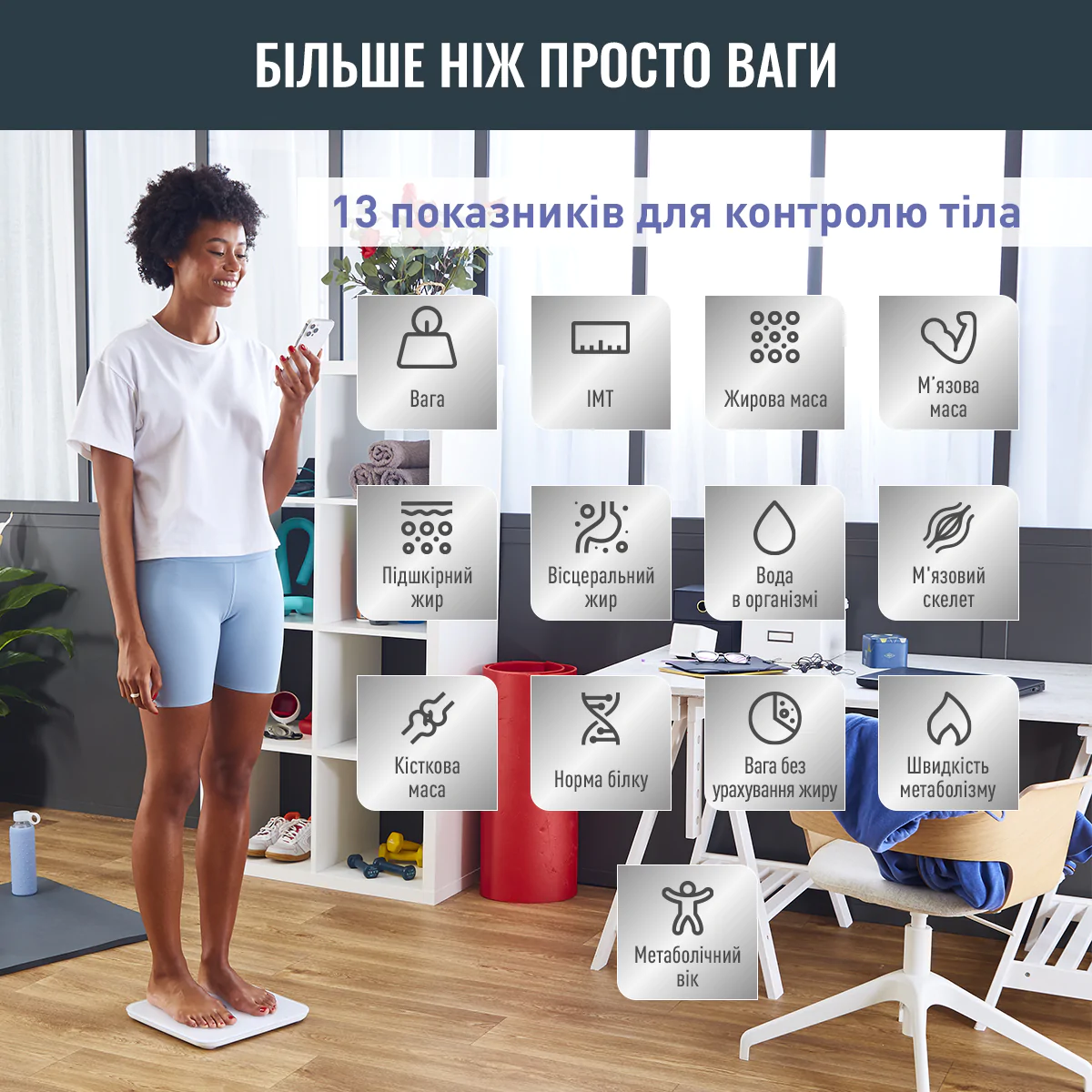 Ваги підлогові Tefal GOODVIBES SPORT BM9640S1