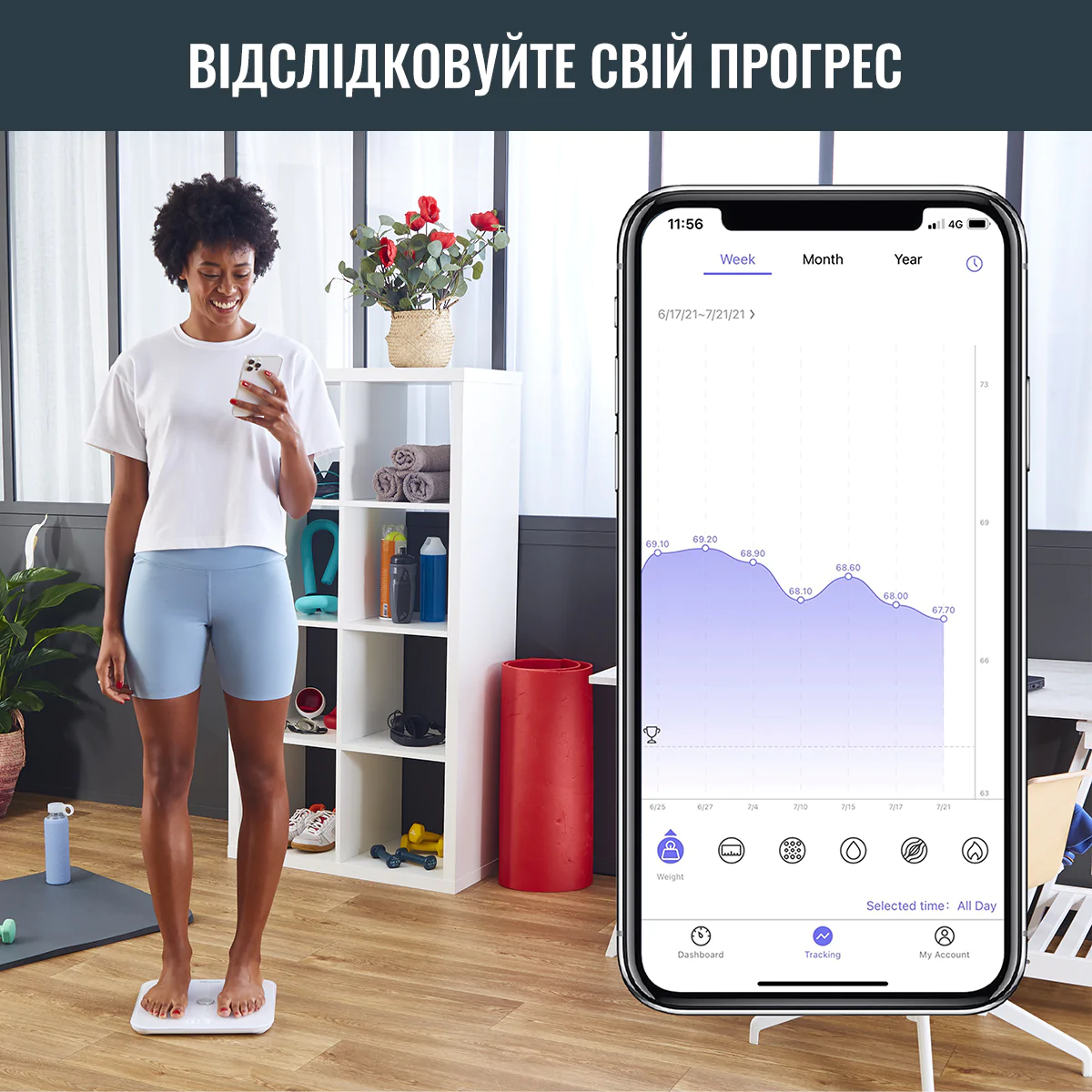 Ваги підлогові Tefal GOODVIBES SPORT BM9640S1