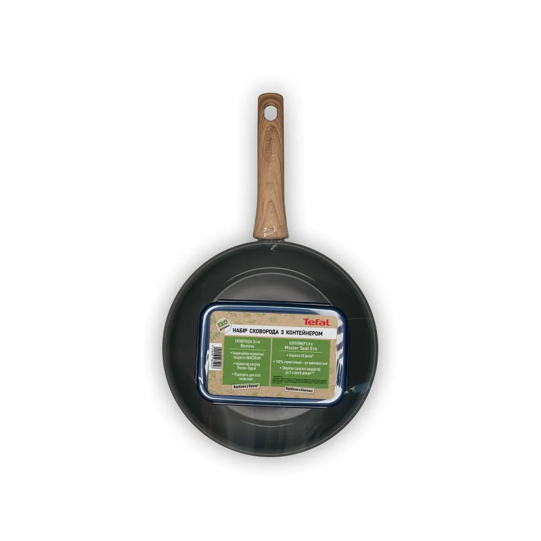 Сковорода Tefal Renew 26 см C4250543_SET + подарунок контейнер Tefal Master Seal Eco 0,8 л 