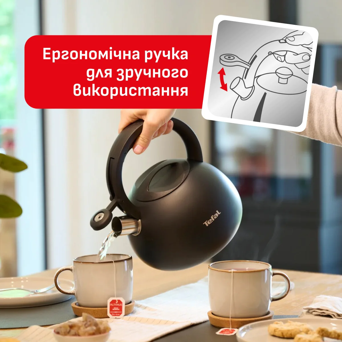 Чайник зі свистком Tefal Duetto+ 2.5 л N4180410