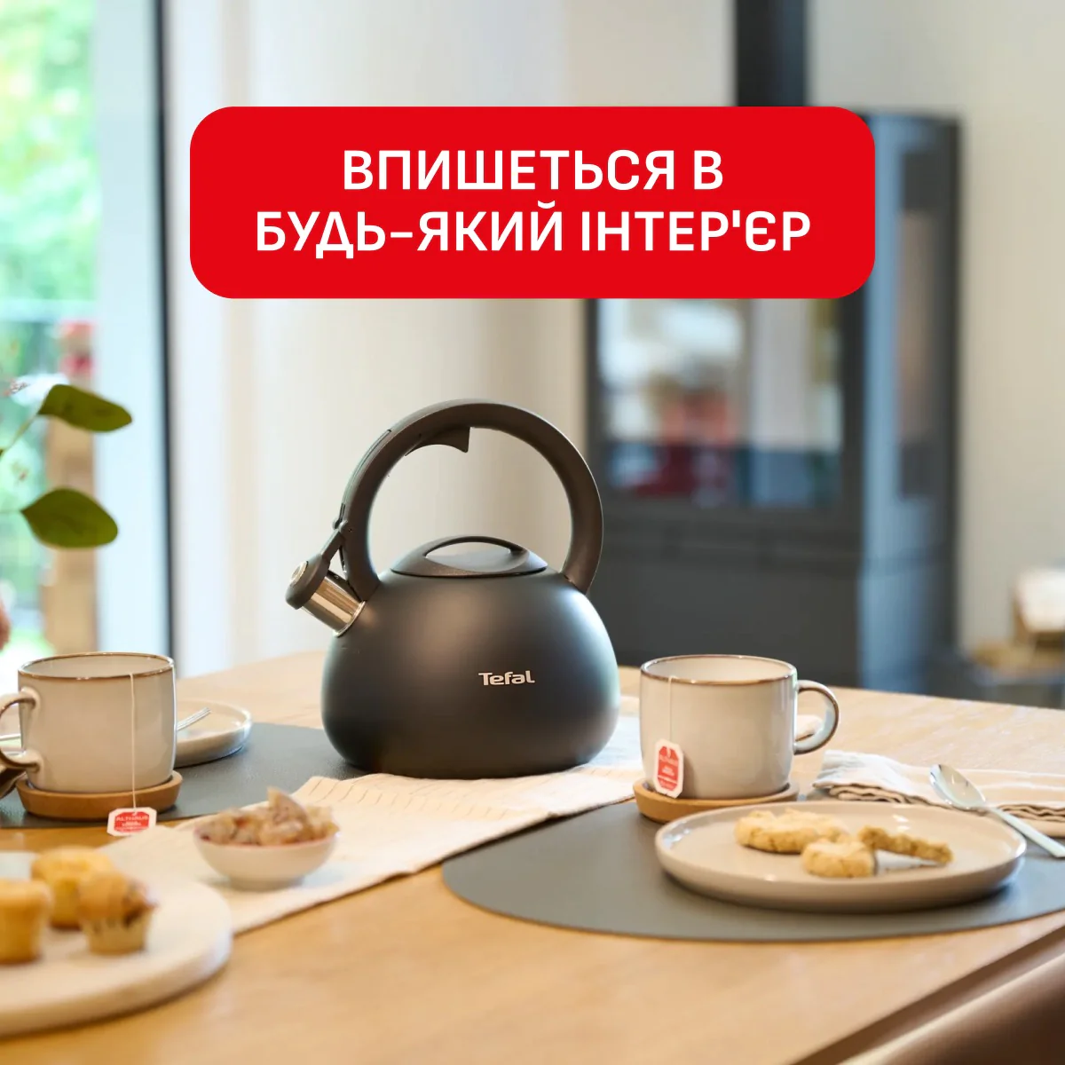 ᐉ Чайник зі свистком Tefal Duetto+ 2.5 л N4180410 ➡ купити в