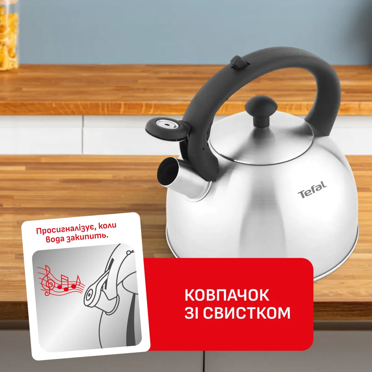 Чайник зі свистком Tefal Duetto+ 2.5 л N4210310