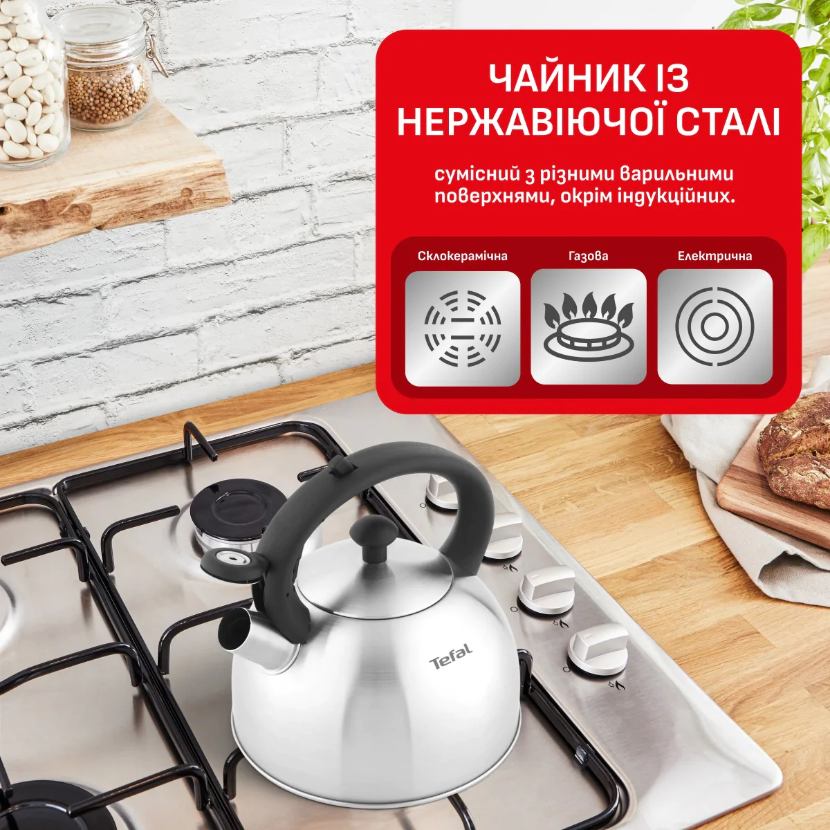 Чайник зі свистком Tefal Duetto+ 2.5 л N4210310