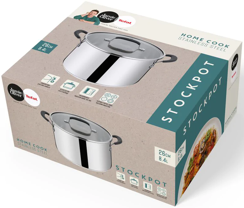 ᐉ Каструля Tefal Jamie Oliver Home Cook 8.4 л з кришкою E3186375