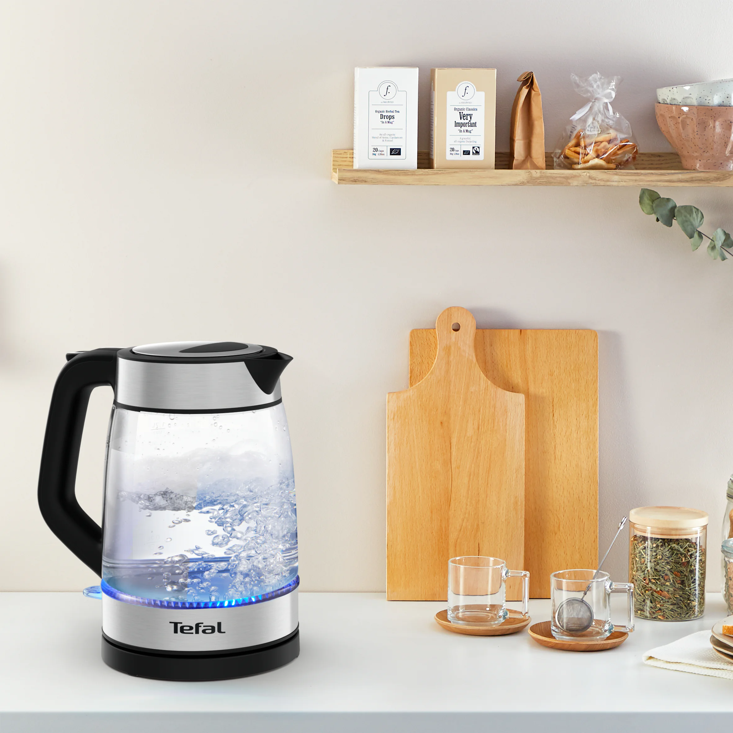 Електрочайник Tefal Glass Kettle KI605830