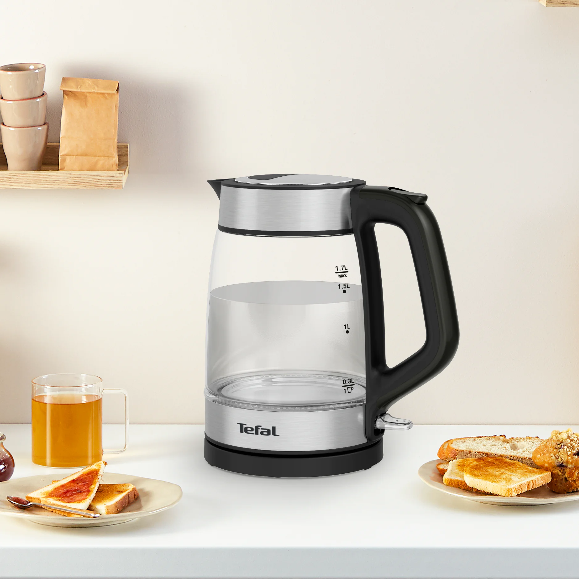 Електрочайник Tefal Glass Kettle KI605830