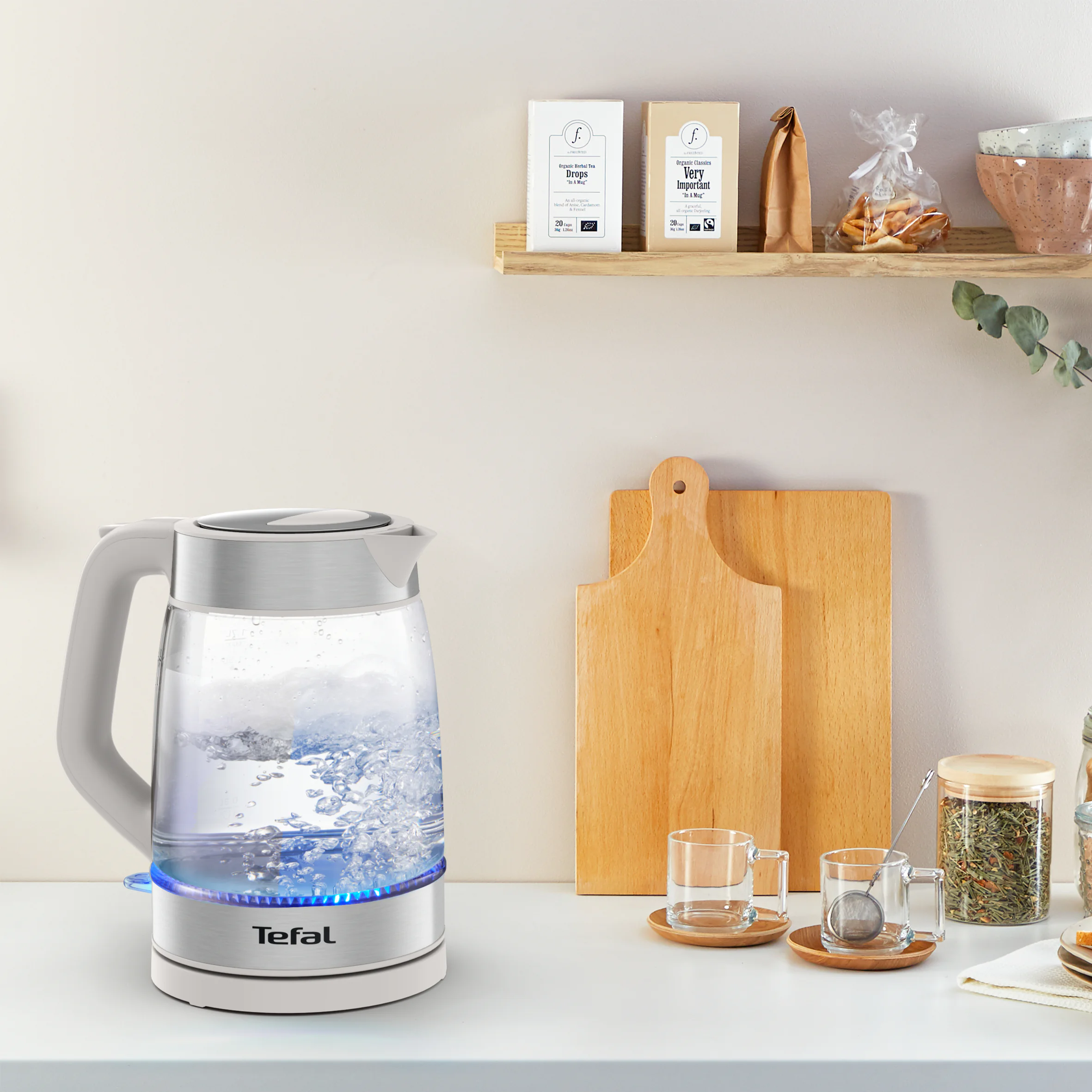 Електрочайник Tefal Glass Kettle KI605B30