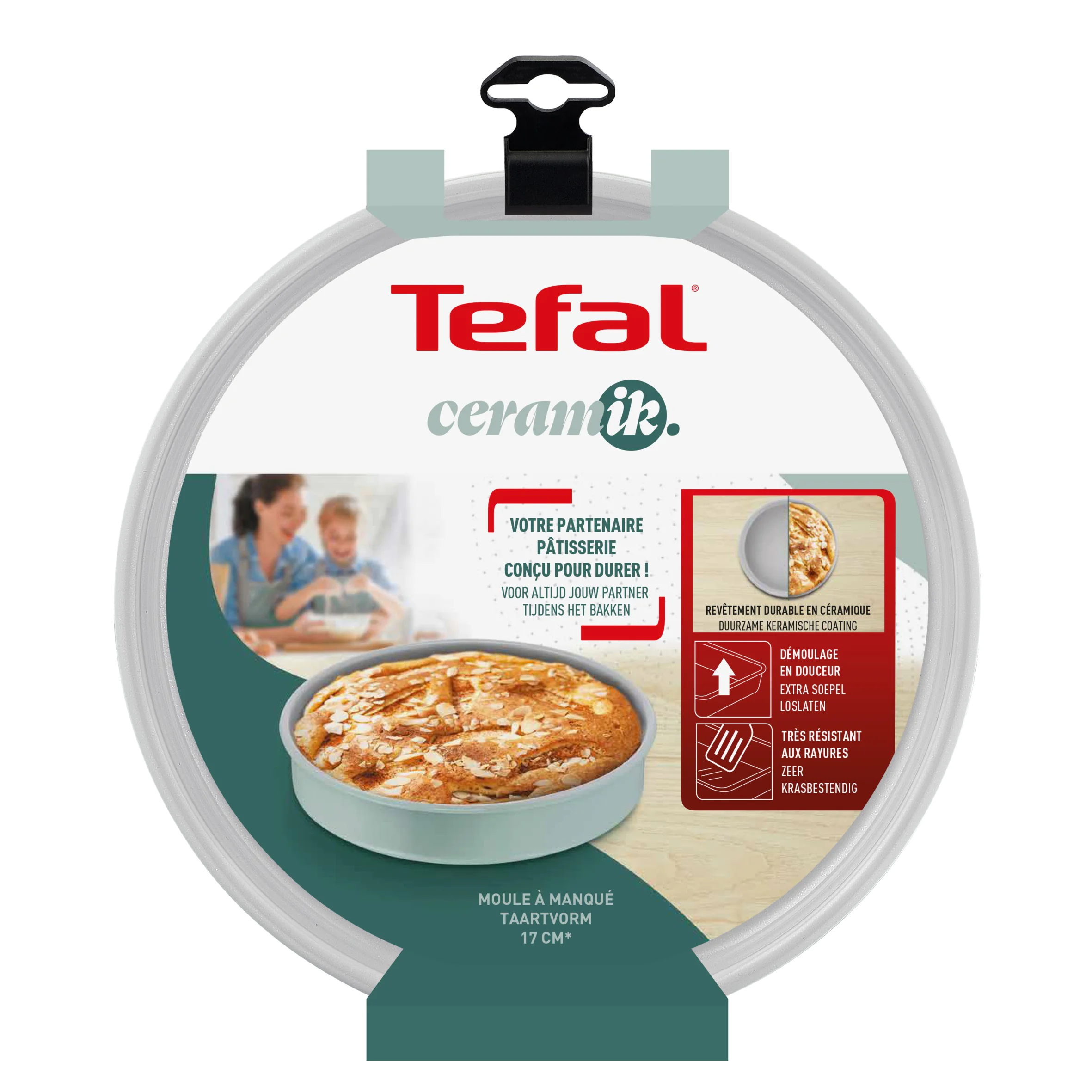 Форма для випікання Tefal Ceramik Round Cake 17 см J1756004