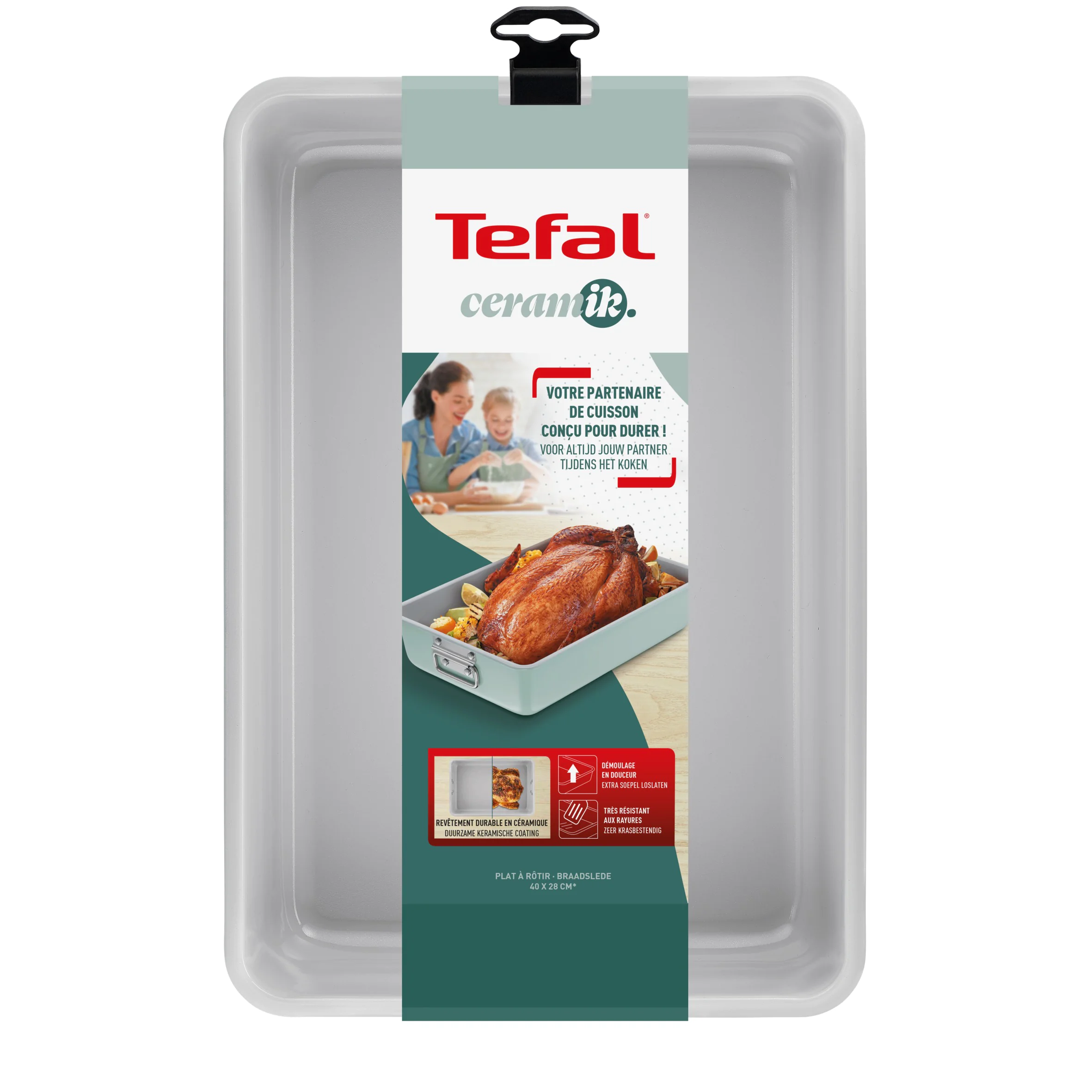 Форма для запікання з ручками Tefal Ceramik Roaster 40х28 см J1756204