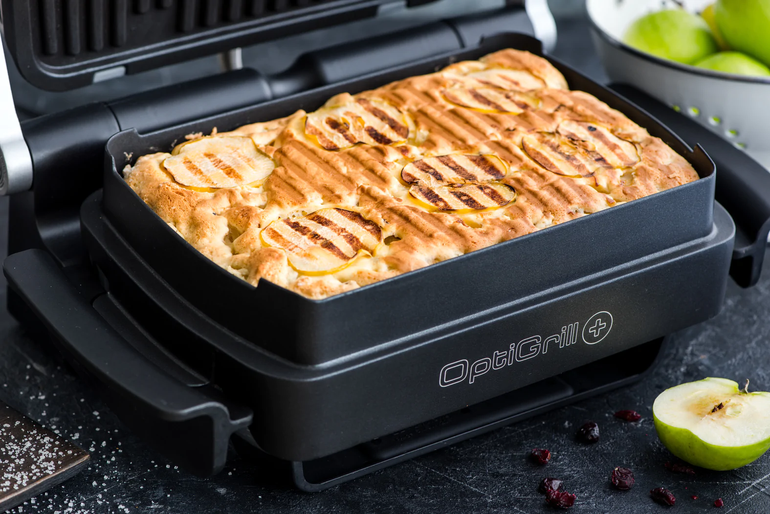 純銀　244g ᐉ Гриль Tefal OPTIGRILL+ XL SNACKING&BAKING GC724D12 ➡ купити в