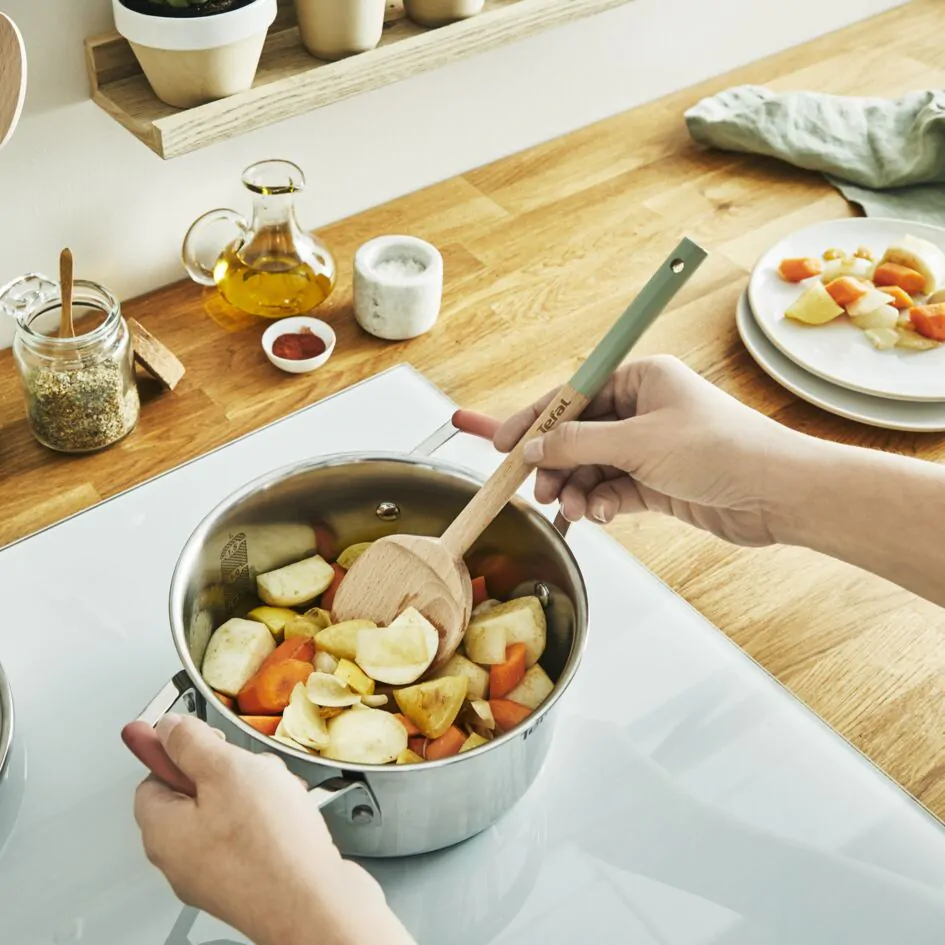 Набір дерев'яних кухонних аксесуарів з підставкою Tefal Natura K270S504