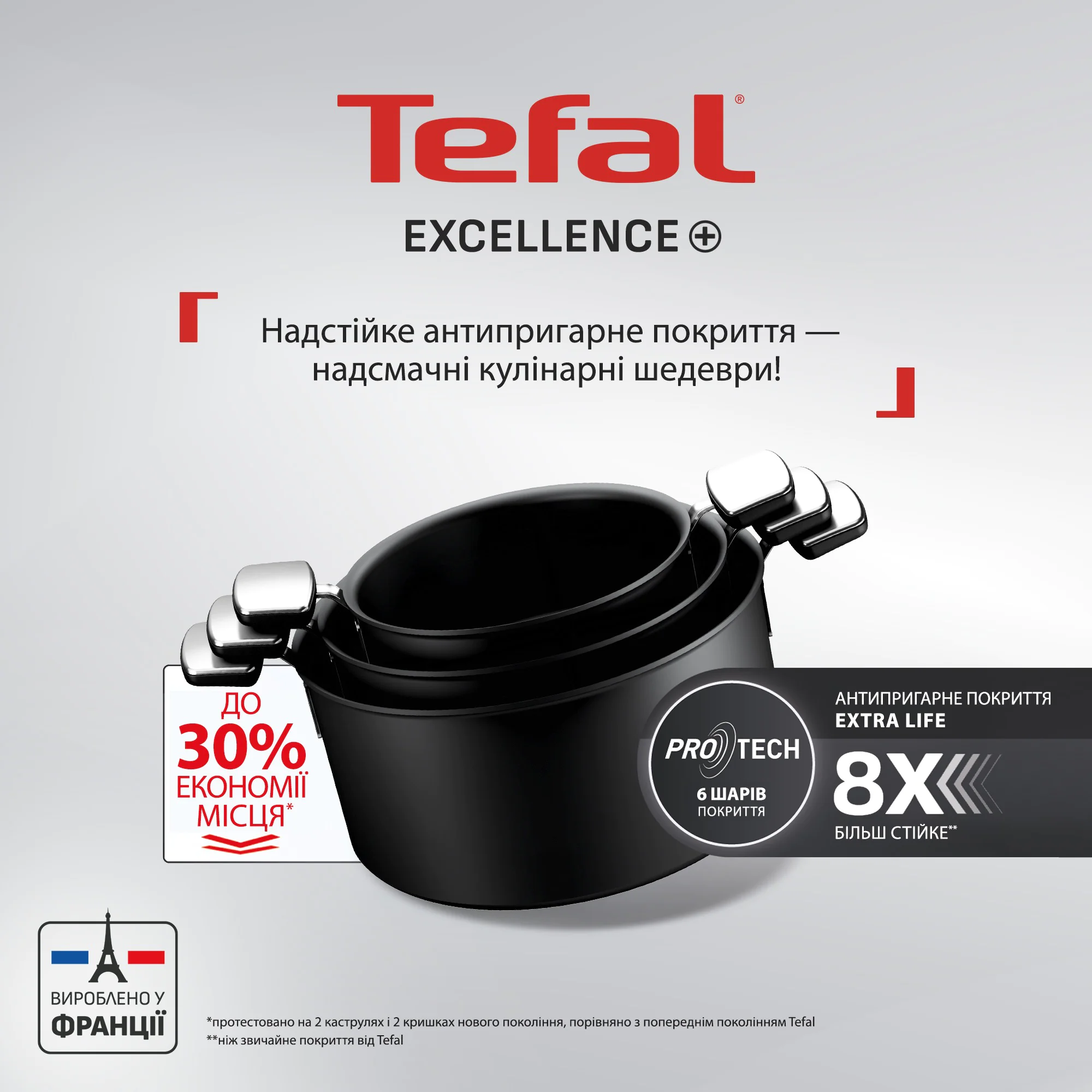 Каструля з кришкою Tefal Excellence+ 20 см (2,7 л) G3284443
