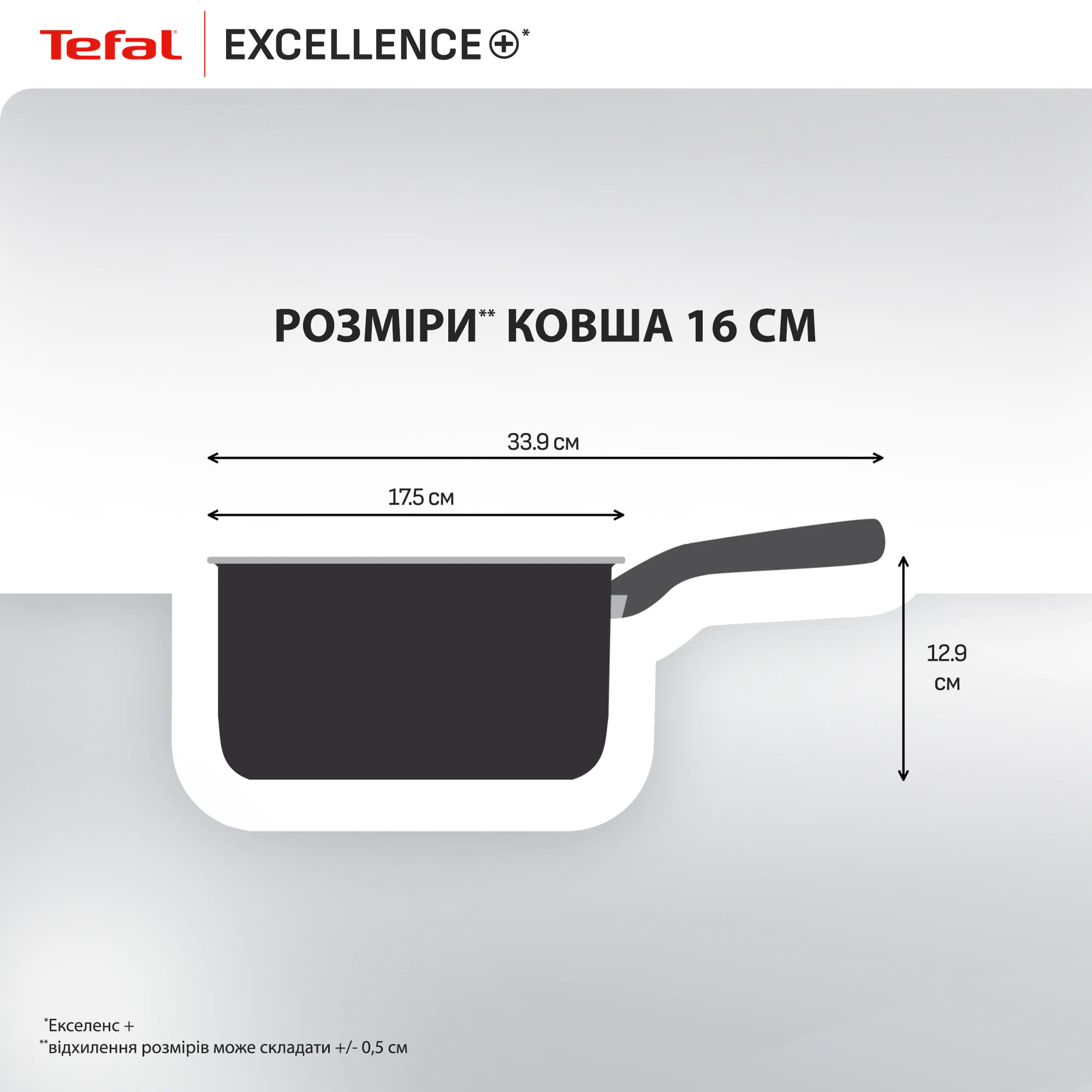 Ківш з кришкою Tefal Excellence+ 16 см (1,7 л) G3282253