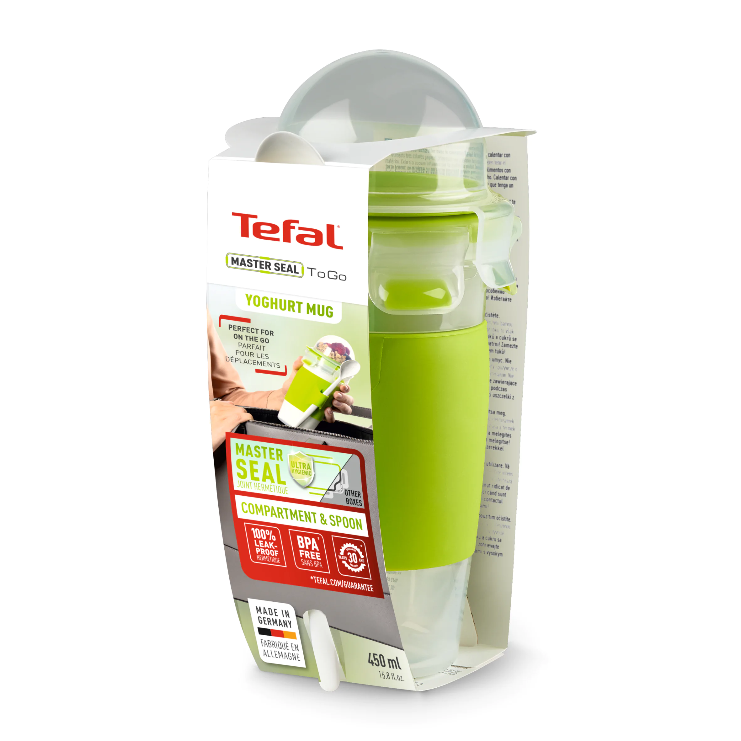 Контейнер для йогурта з ложкою Tefal Master Seal To Go 0,45 л. N1071410