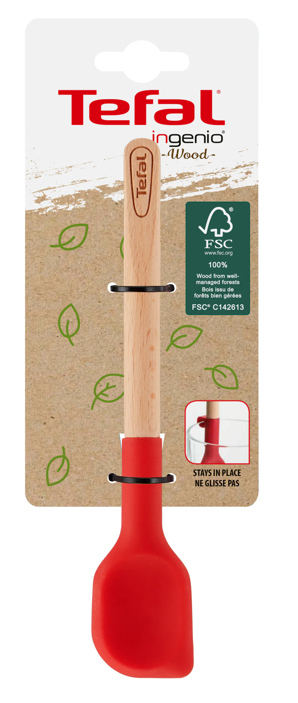 Ложка силіконова для намазування Tefal Ingenio Wood K2305914