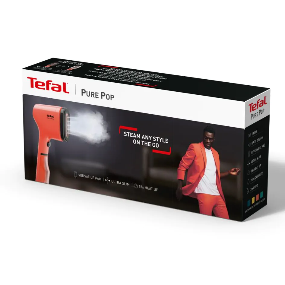 Ручний відпарювач Tefal PURE POP CORAL DT2022E1