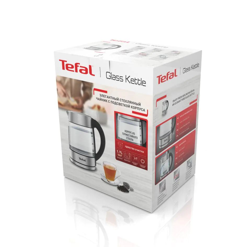 Електрочайник Tefal GLASS KETTLE KI772D38