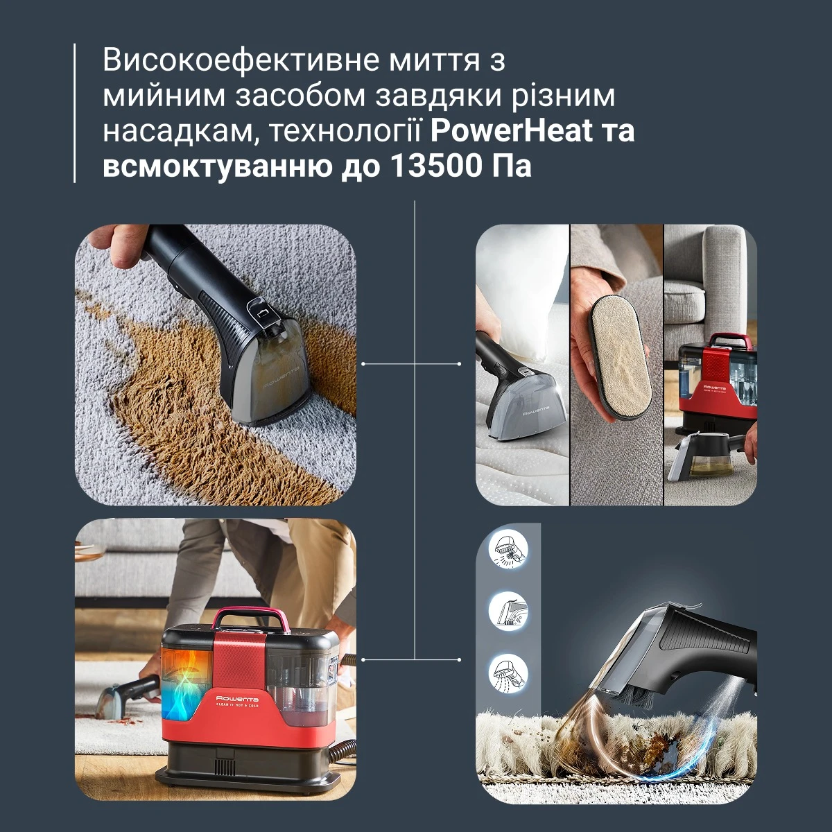 Мийний пилосос-плямовивідник Rowenta Clean ItHot & Cold IN7020F0