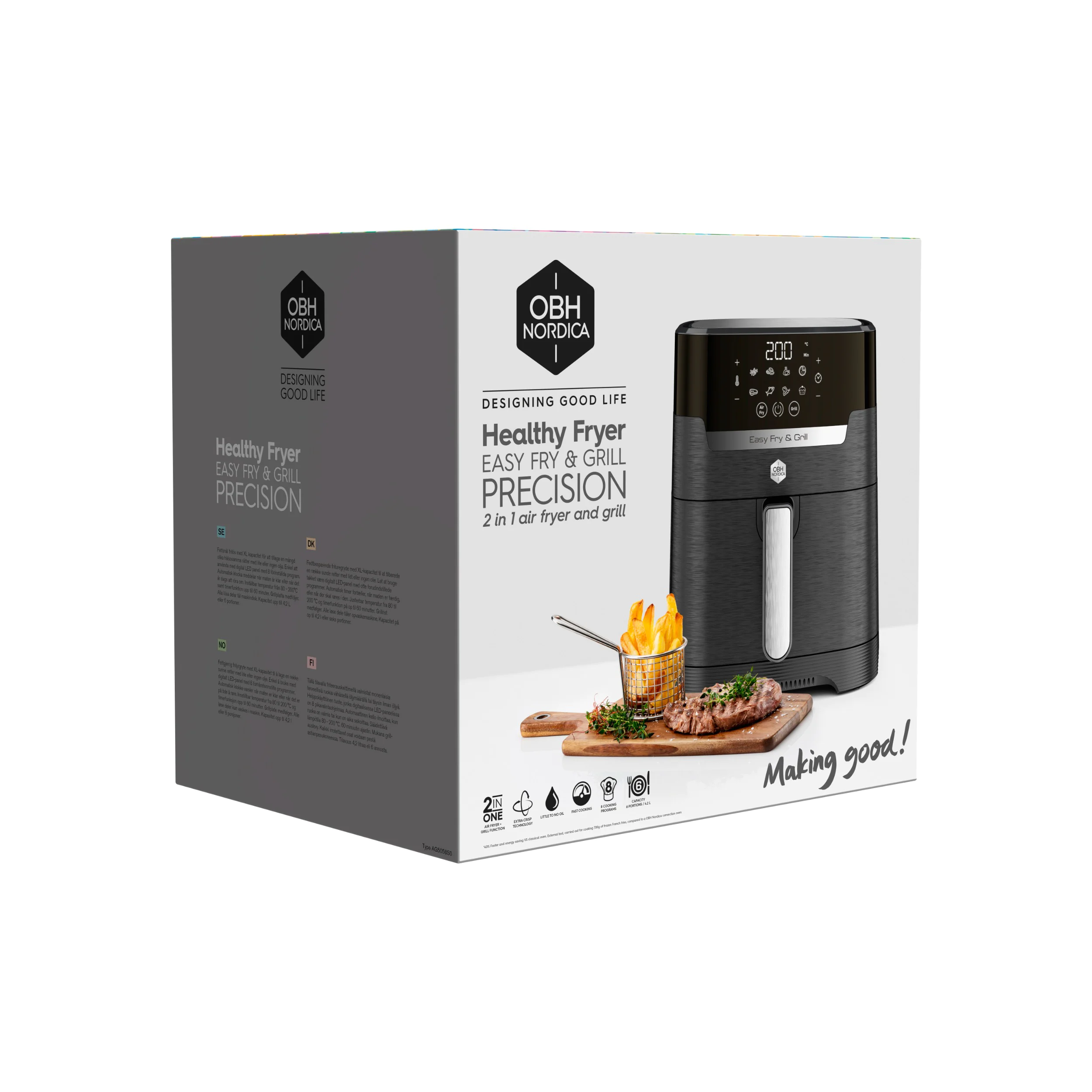 Мультипіч (Аерогриль) OBH NORDICA Easy Fry&Grill DIGITAL AG5058S0