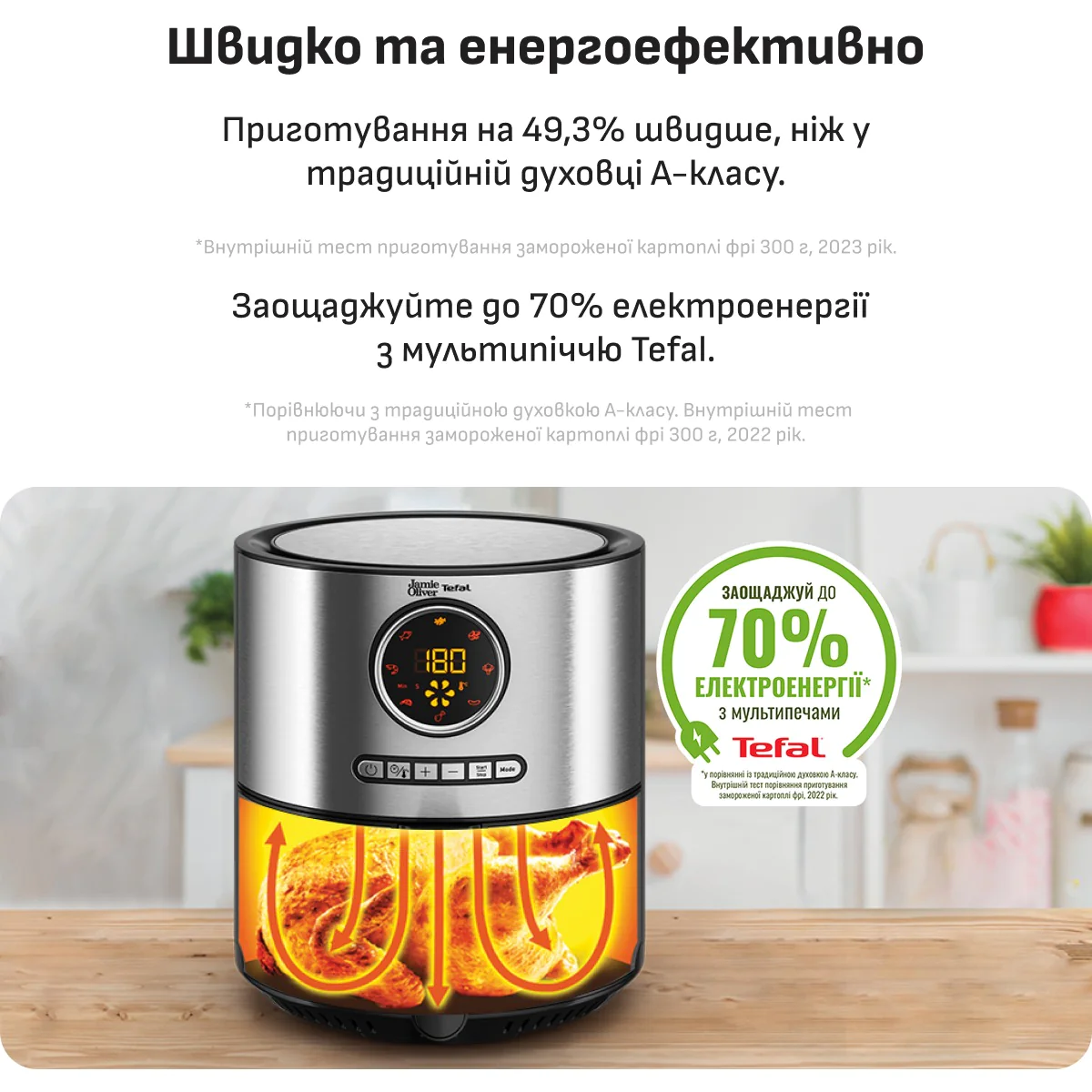 Мультипіч (Аерогриль) Tefal Air Fry Ultra Jamie Oliver EY11JD10