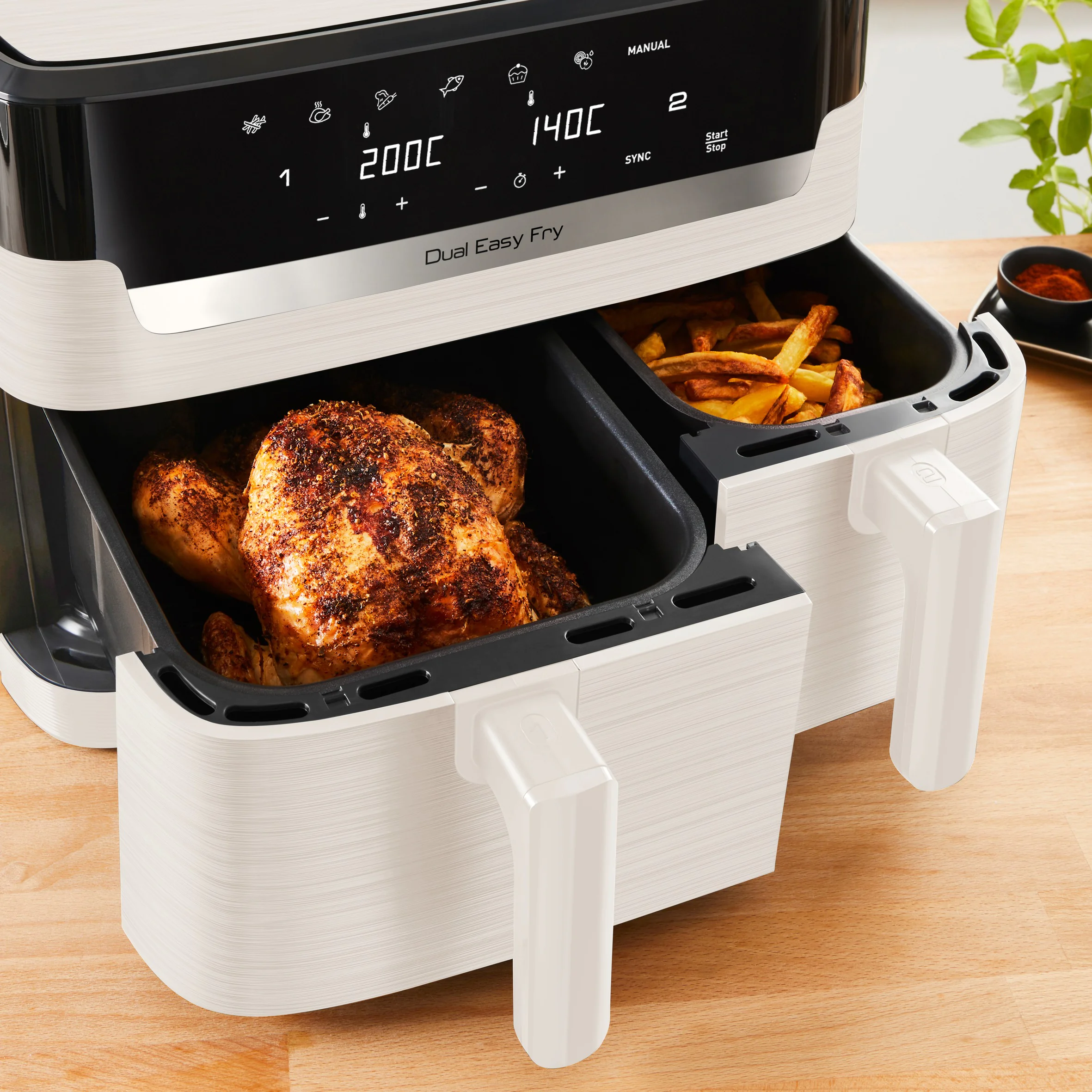 Мультипіч (Аерогриль) TEFAL Dual Easy Fry EY901AE0