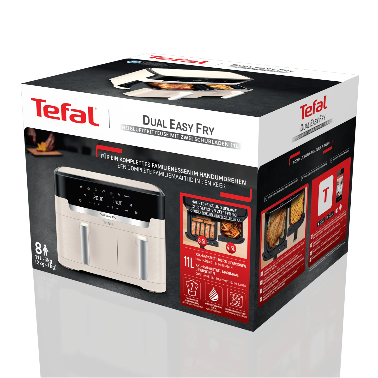 ᐉ Мультипіч (Аерогриль) TEFAL Dual Easy Fry XXL EY942AE0
