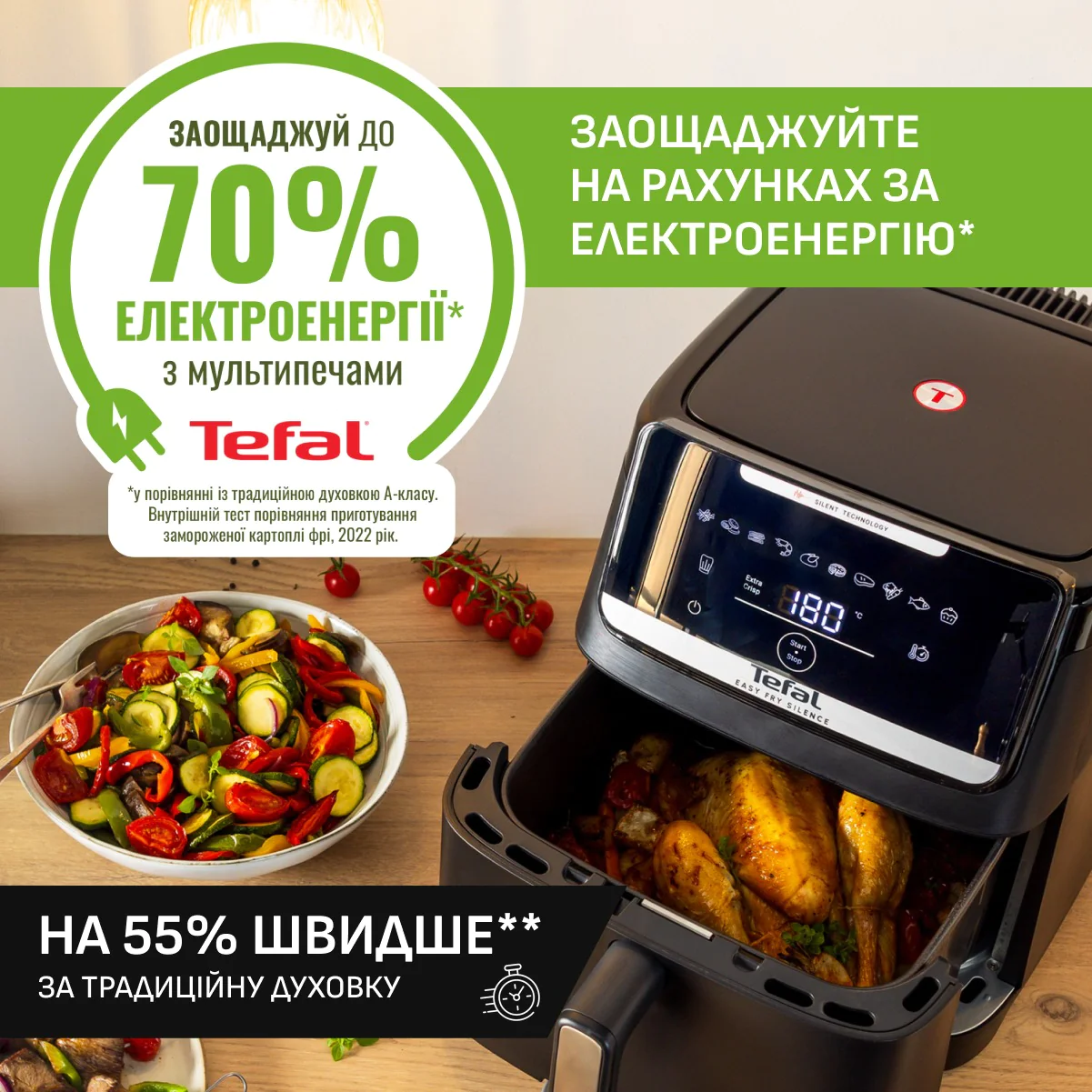 Мультипіч (Аерогриль) Tefal Easy Fry Silence XXL EY8428E0