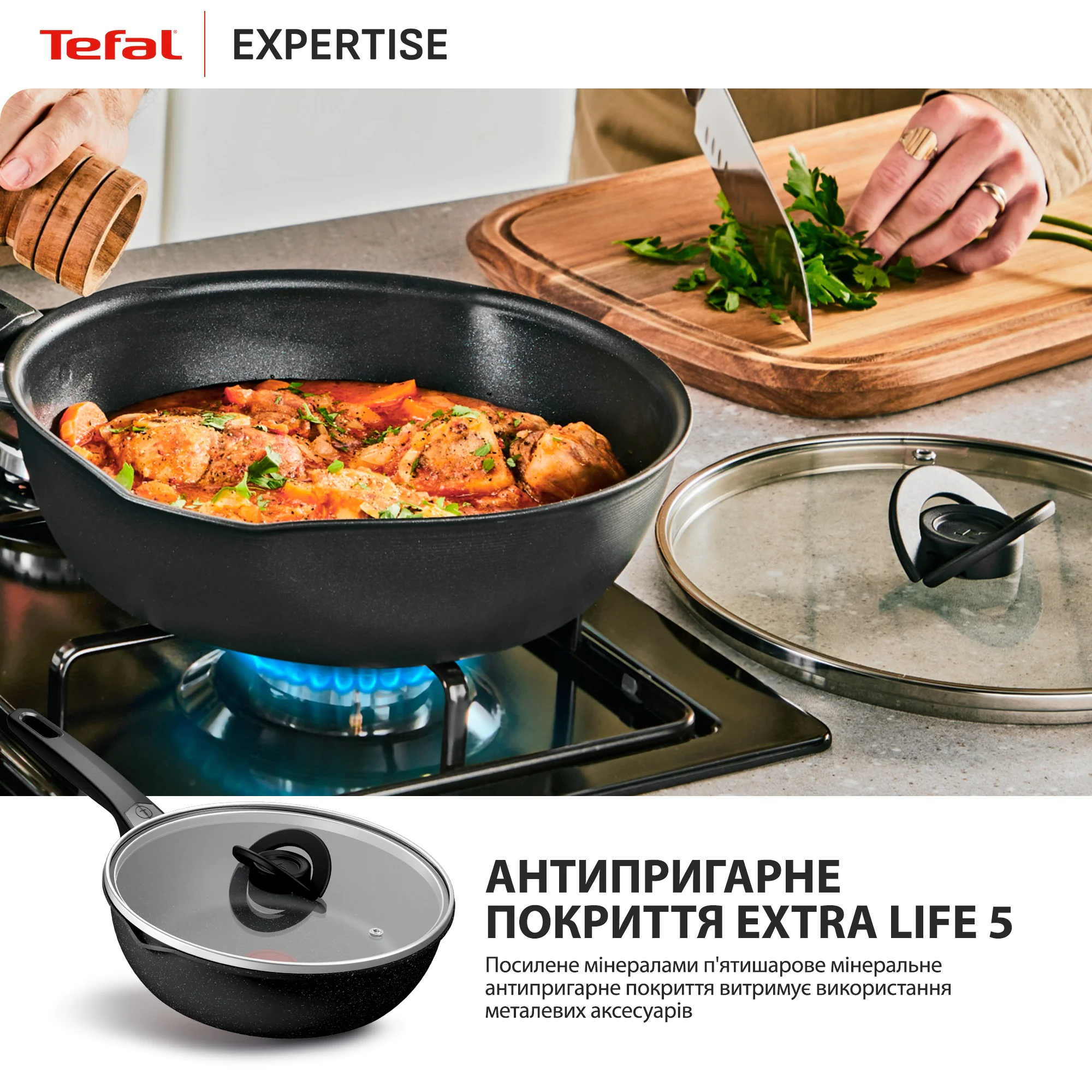 Мультисковорода з кришкою Tefal Expertise 24 см G3218402