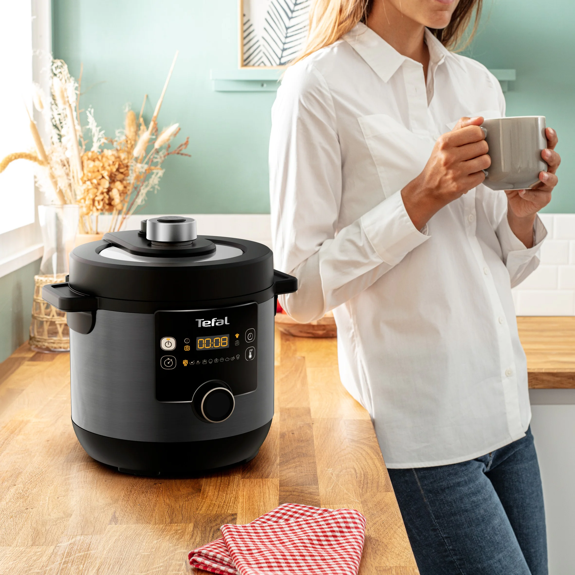 Мультиварка-скороварка Tefal Turbo Cuisine & Fry CY778830