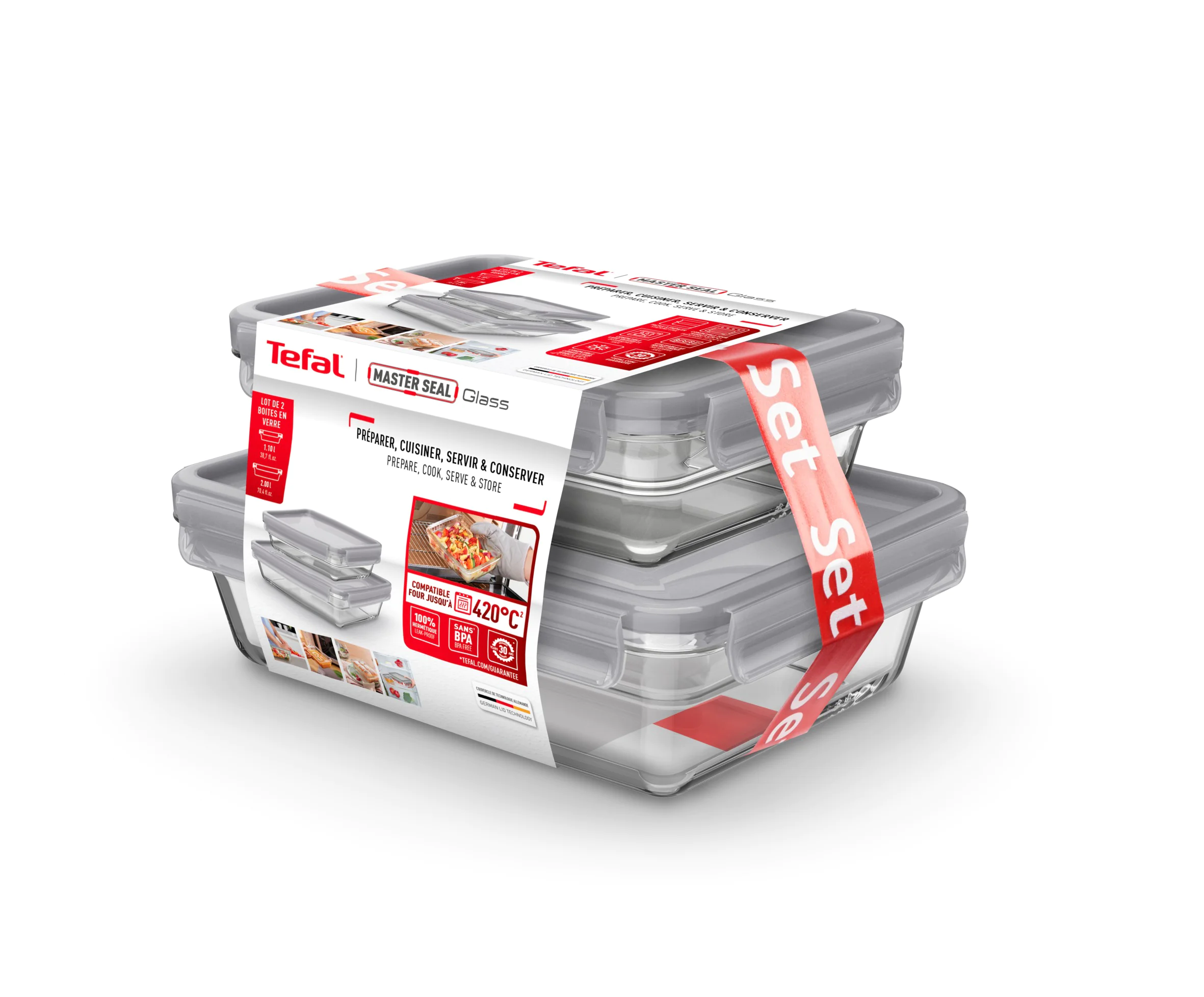 Набір контейнерів Tefal Master Seal Glass 2 шт N1051718