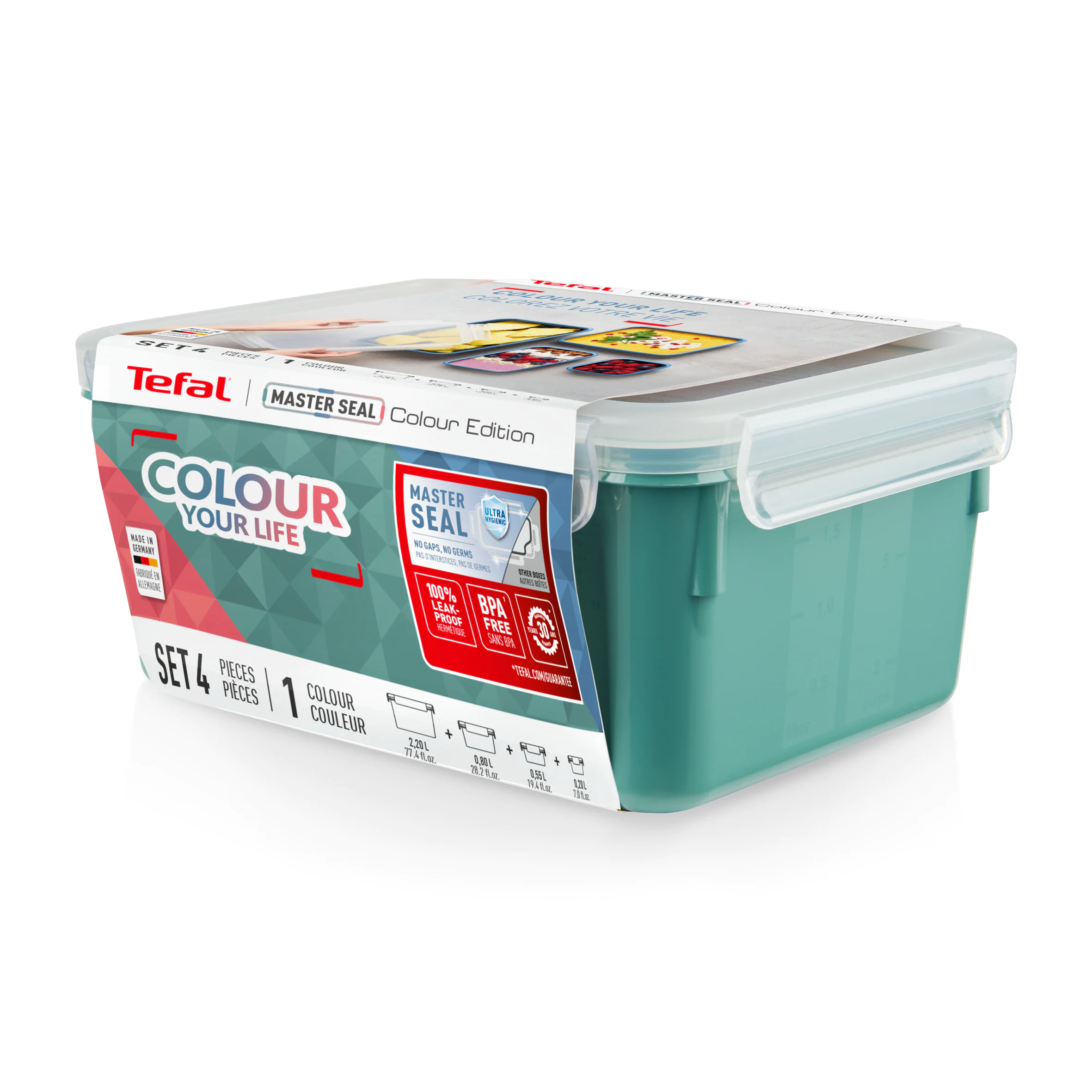 Набір контейнерів Tefal Master Seal Color Edition 4 шт. N1031010