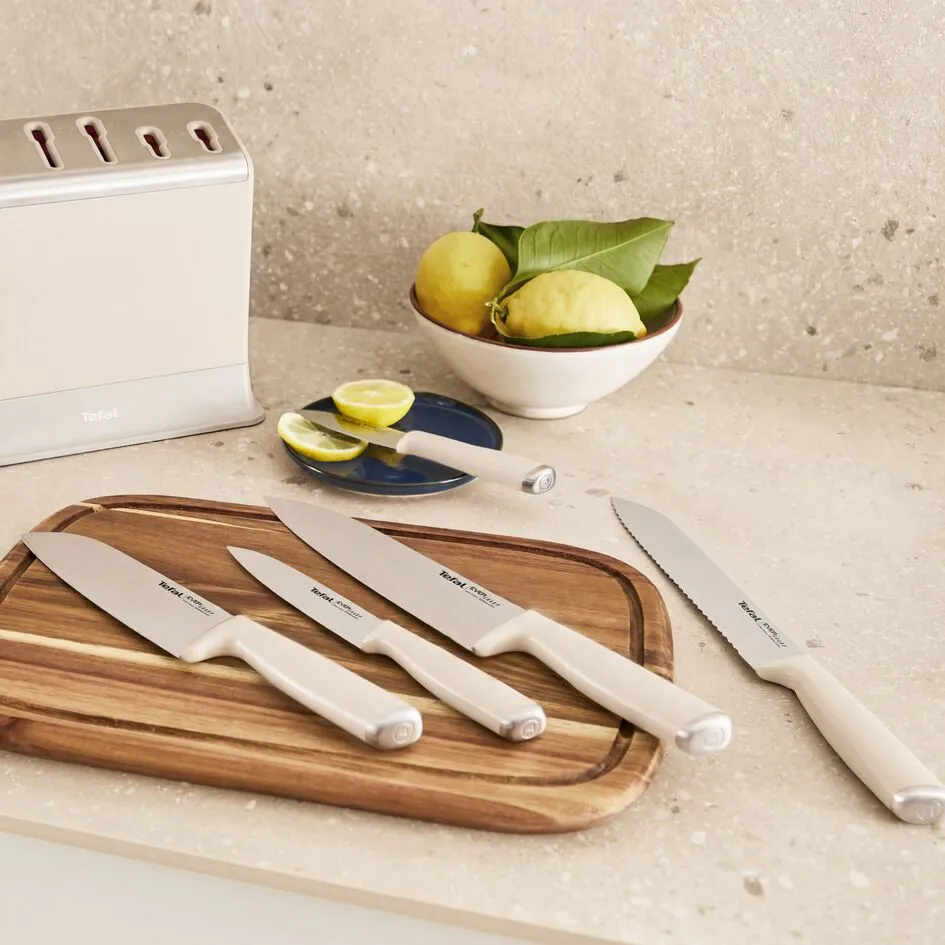 Набір ножів Tefal EverSharp Pro 5 предметів + блок з вбудованою системою заточування K2979644
