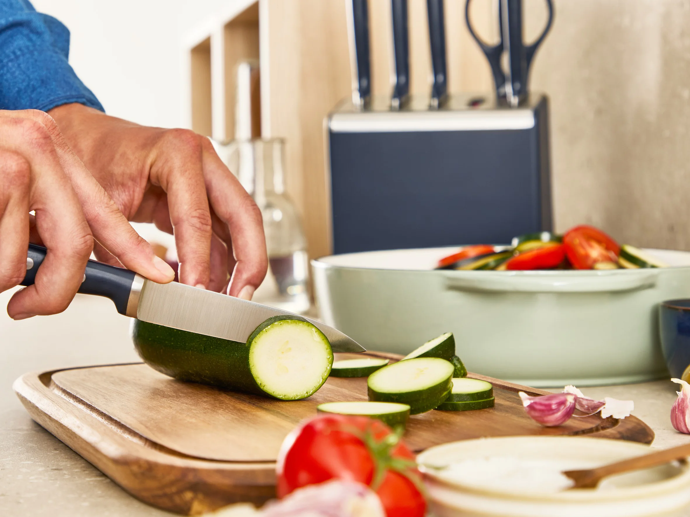 Набір ножів Tefal EverSharp Pro 6 предметів + блок з вбудованою системою заточування K297S744